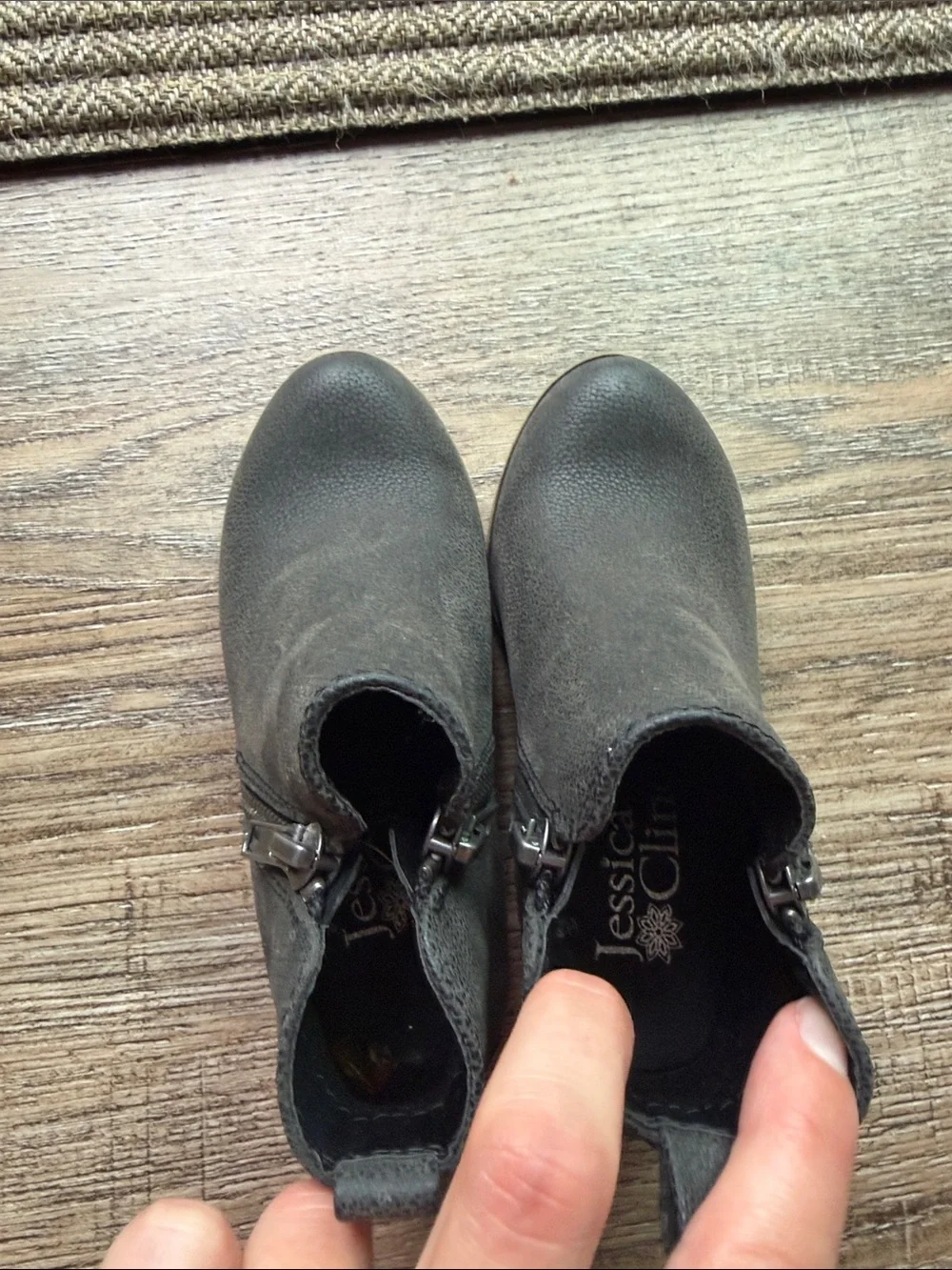 Kids Dark Gray Side-Zip Chelsea Boots